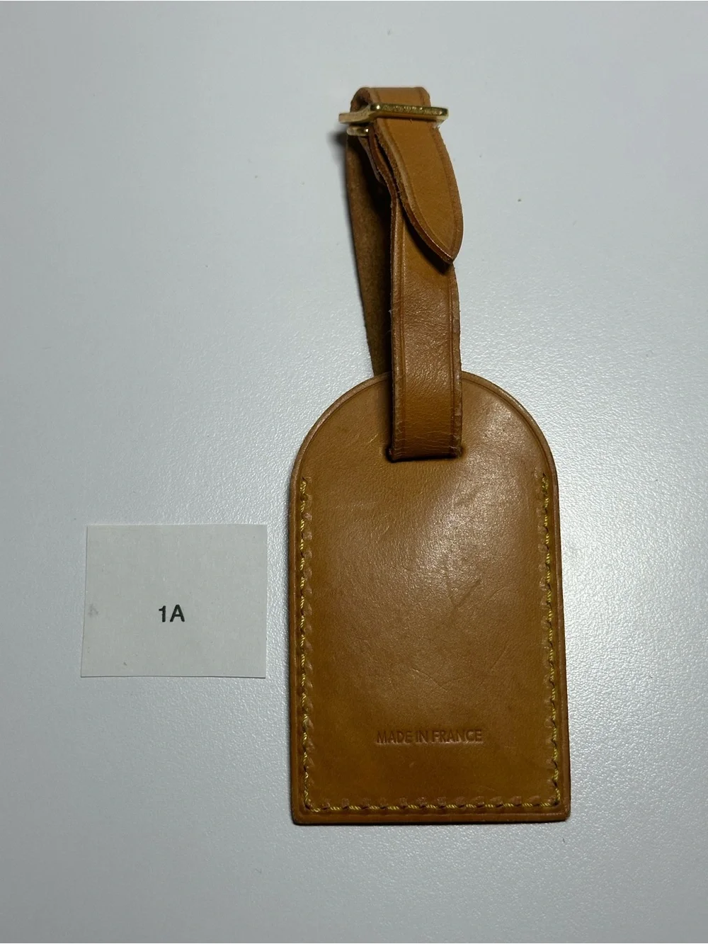 Louis Vuitton Cognac Tan Leather Luggage Tag and Strap